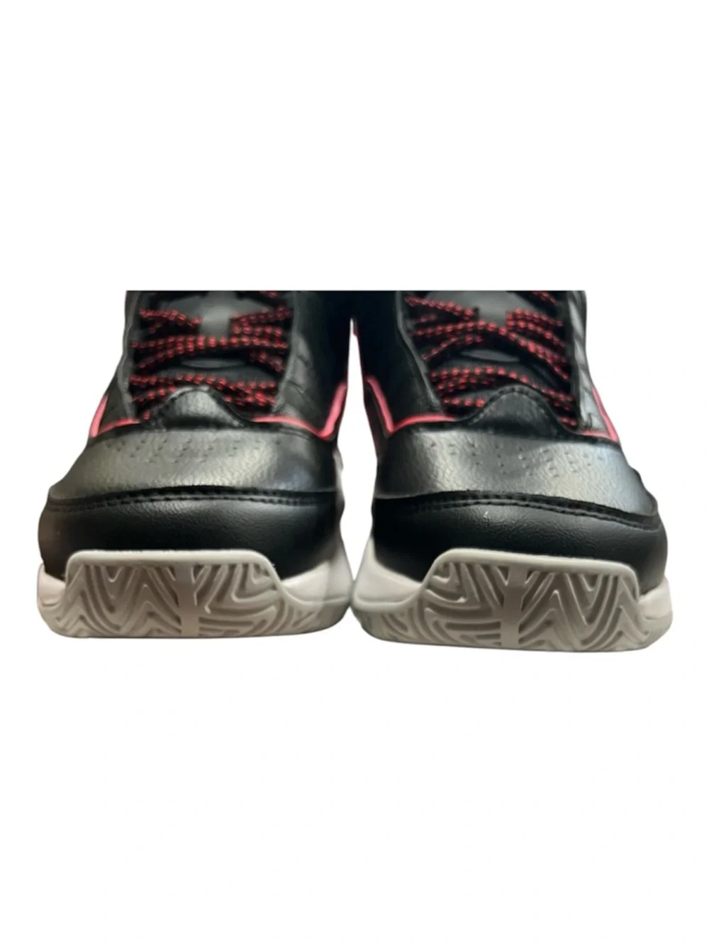 And1 Black Basketball Shoes with Red Trim and White Soles
